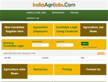 Tablet Screenshot of indiaagrijobs.com